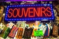 LED Lights sign for Souvenirs shop at Paddy Market, Sydney China town.
